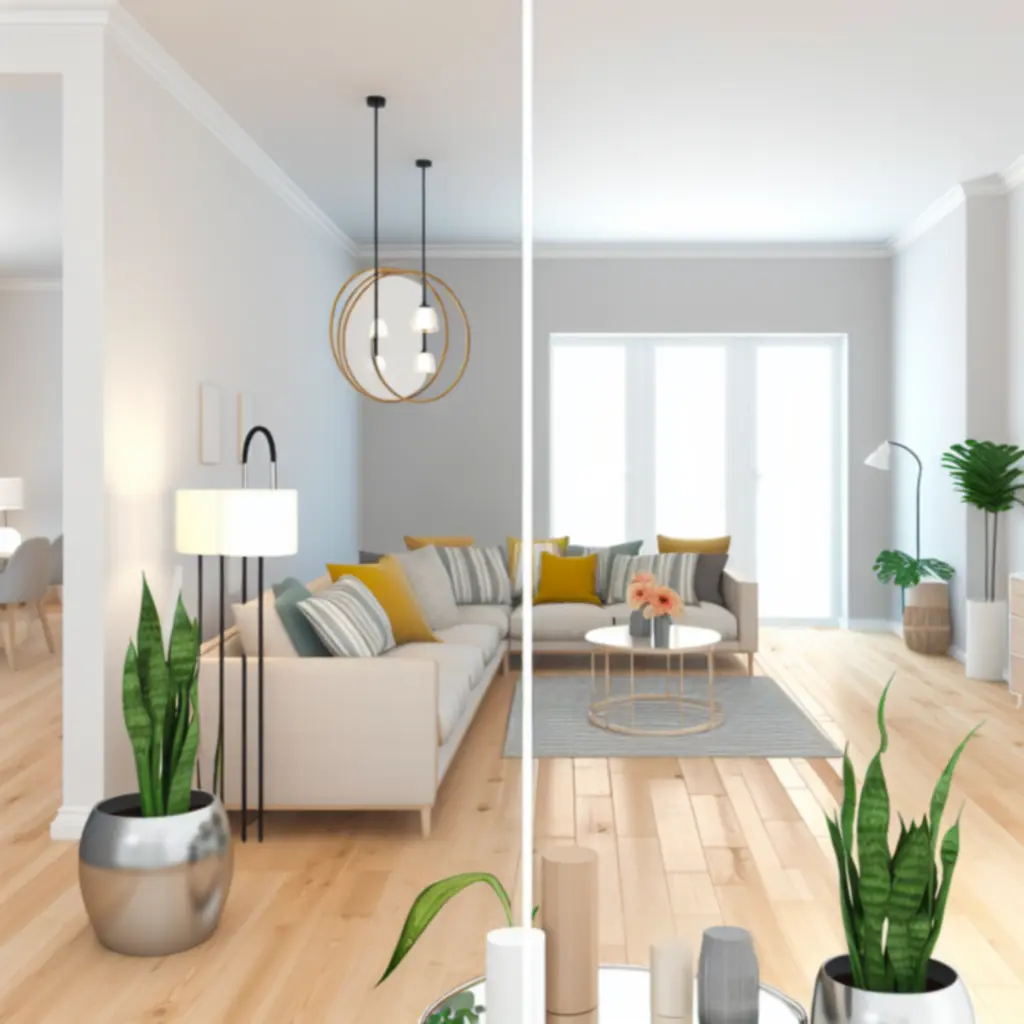 Przygotowane do sprzedaży mieszkanie z aranżacją home staging.