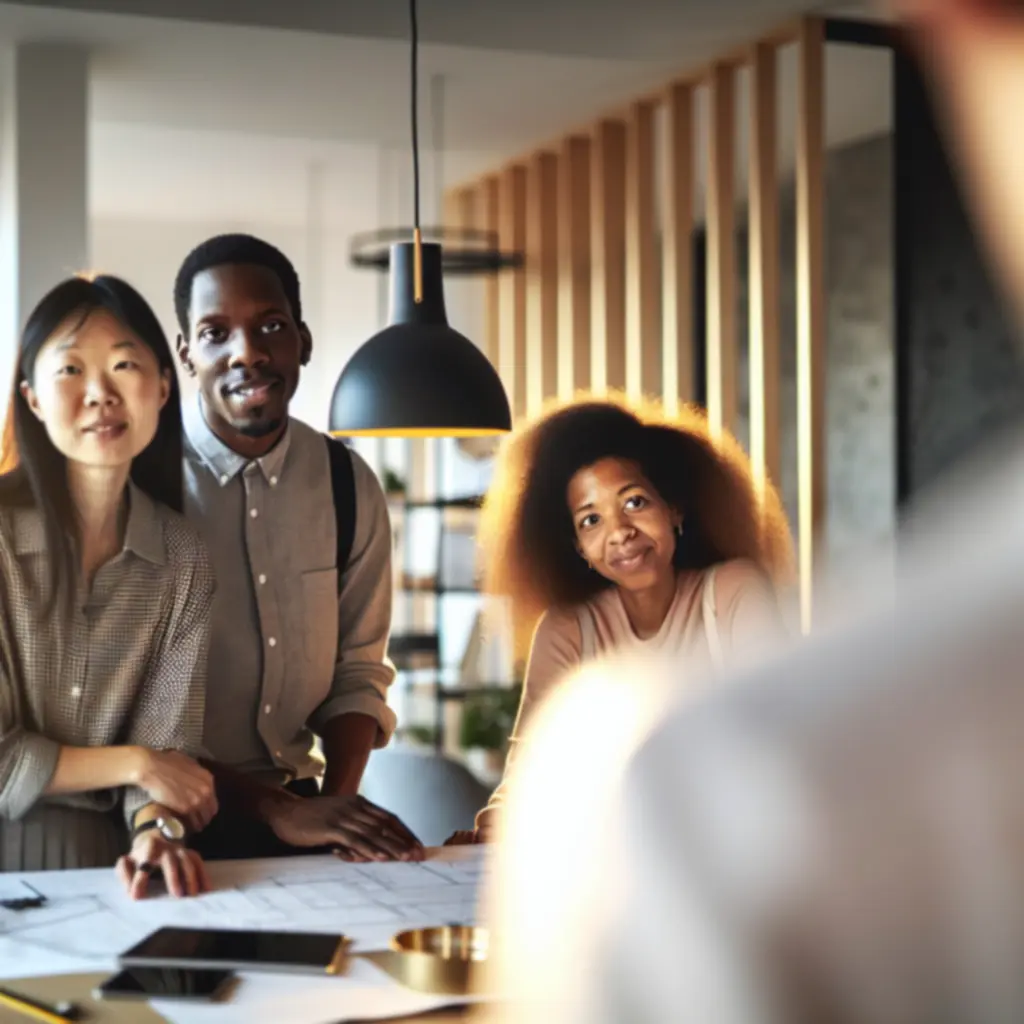 Zespół projektantów wnętrz Interovixa w kreatywnym studio projektowym